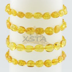 Yellow olive amber bracelet polished 